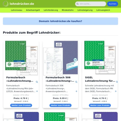 Screenshot lohndrücker.de