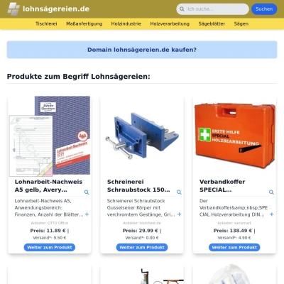 Screenshot lohnsägereien.de