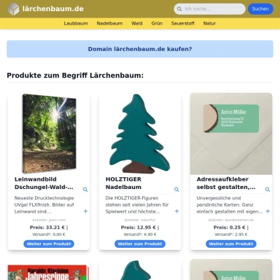 Screenshot lärchenbaum.de