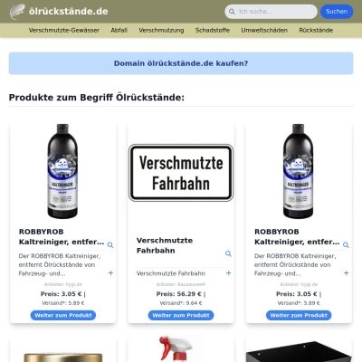 Screenshot ölrückstände.de