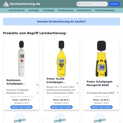 Screenshot lärmkartierung.de