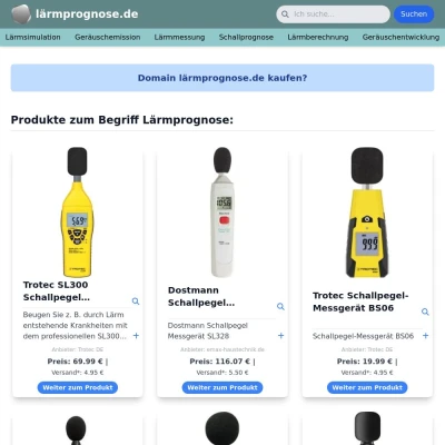 Screenshot lärmprognose.de