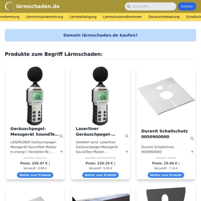 Screenshot lärmschaden.de