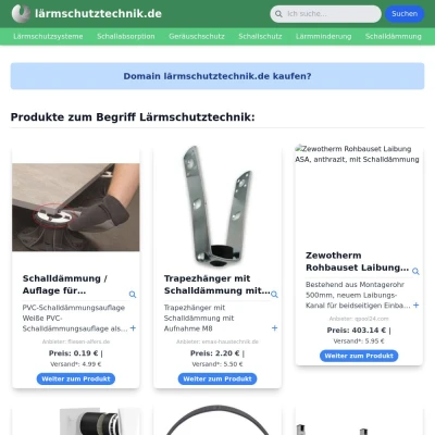 Screenshot lärmschutztechnik.de