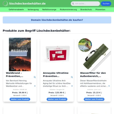 Screenshot löschdeckenbehälter.de