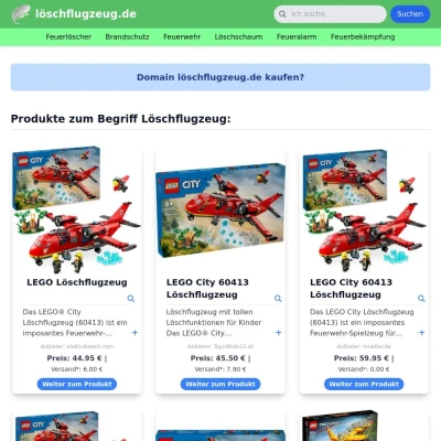 Screenshot löschflugzeug.de