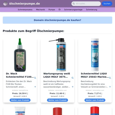 Screenshot ölschmierpumpe.de