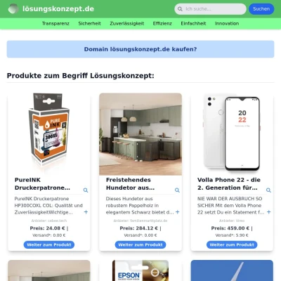 Screenshot lösungskonzept.de