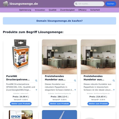 Screenshot lösungsmenge.de