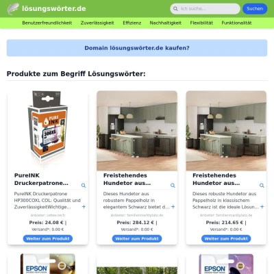 Screenshot lösungswörter.de