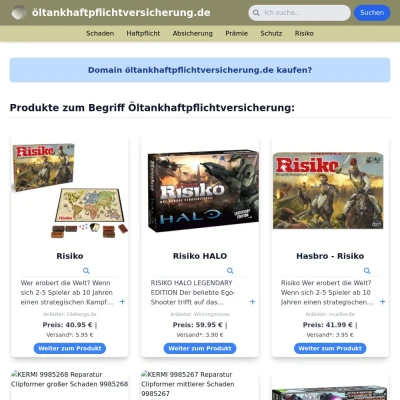 Screenshot öltankhaftpflichtversicherung.de