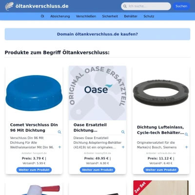 Screenshot öltankverschluss.de