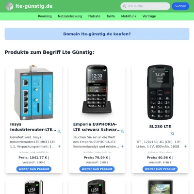 Screenshot lte-günstig.de