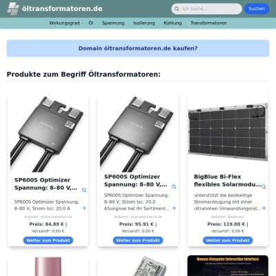 Screenshot öltransformatoren.de