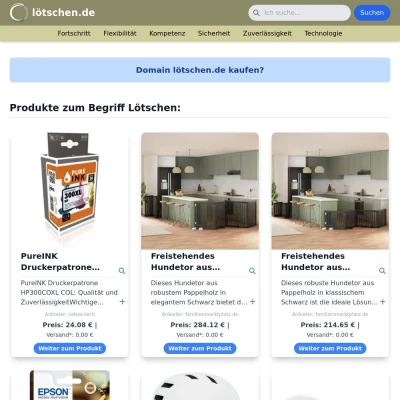 Screenshot lötschen.de