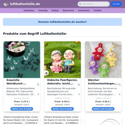 Screenshot luftballonhülle.de