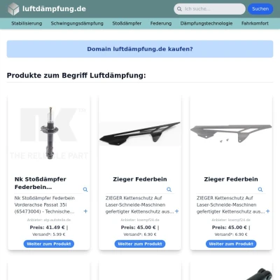 Screenshot luftdämpfung.de