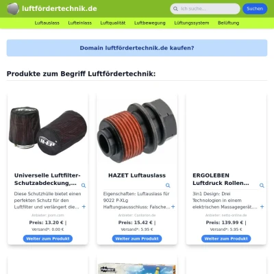 Screenshot luftfördertechnik.de