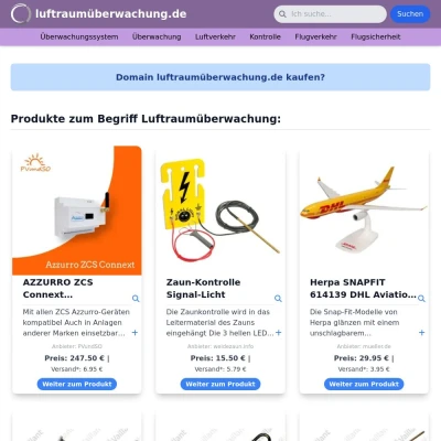 Screenshot luftraumüberwachung.de