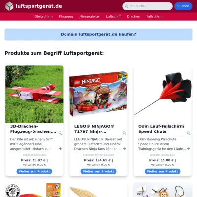 Screenshot luftsportgerät.de