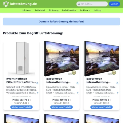 Screenshot luftströmung.de