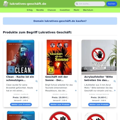 Screenshot lukratives-geschäft.de