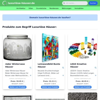 Screenshot luxuriöse-häuser.de