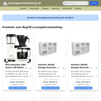 Screenshot luxusgütermarketing.de