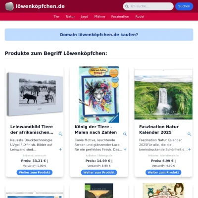 Screenshot löwenköpfchen.de