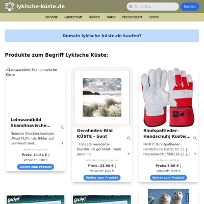 Screenshot lykische-küste.de