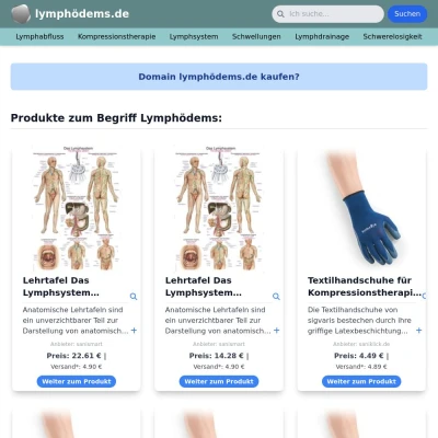 Screenshot lymphödems.de