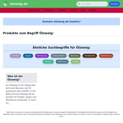 Screenshot ölzweig.de