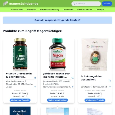 Screenshot magersüchtiger.de