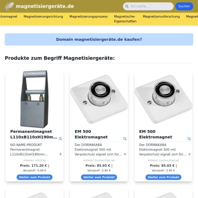 Screenshot magnetisiergeräte.de