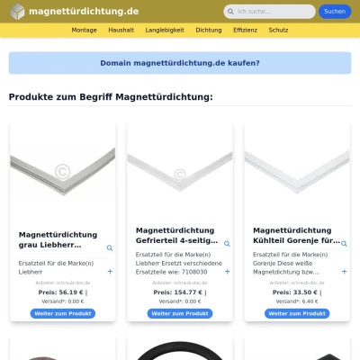 Screenshot magnettürdichtung.de