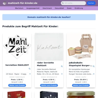 Screenshot mahlzeit-für-kinder.de