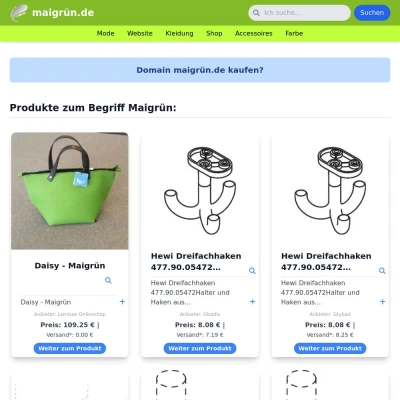 Screenshot maigrün.de