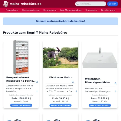 Screenshot mainz-reisebüro.de