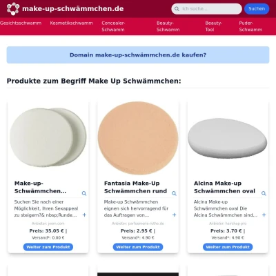 Screenshot make-up-schwämmchen.de