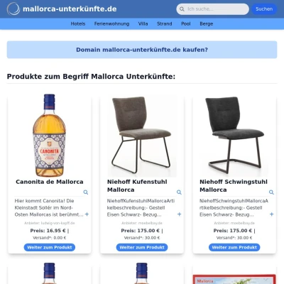 Screenshot mallorca-unterkünfte.de