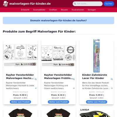 Screenshot malvorlagen-für-kinder.de