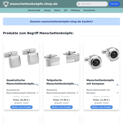 Screenshot manschettenknöpfe-shop.de