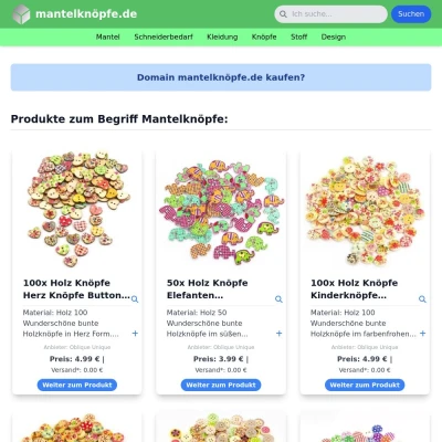 Screenshot mantelknöpfe.de