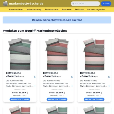 Screenshot markenbettwäsche.de