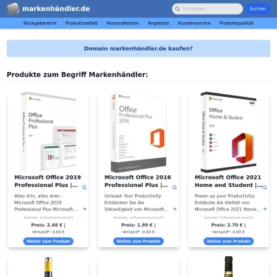 Screenshot markenhändler.de