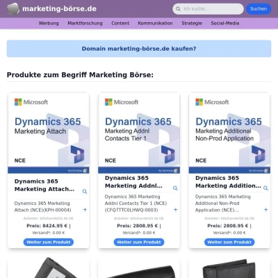 Screenshot marketing-börse.de