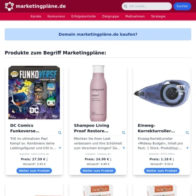 Screenshot marketingpläne.de