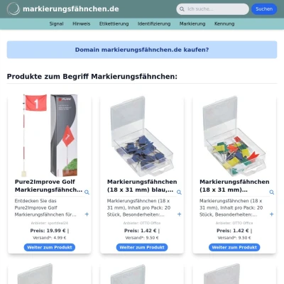 Screenshot markierungsfähnchen.de