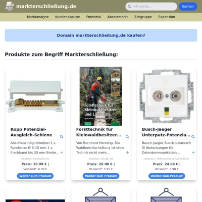 Screenshot markterschließung.de