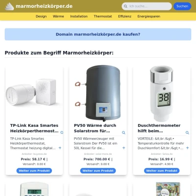 Screenshot marmorheizkörper.de